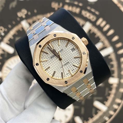 royal oak two tone|royal oak case 15450sr.